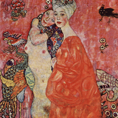 reproductie The girlfriends van Gustav Klimt